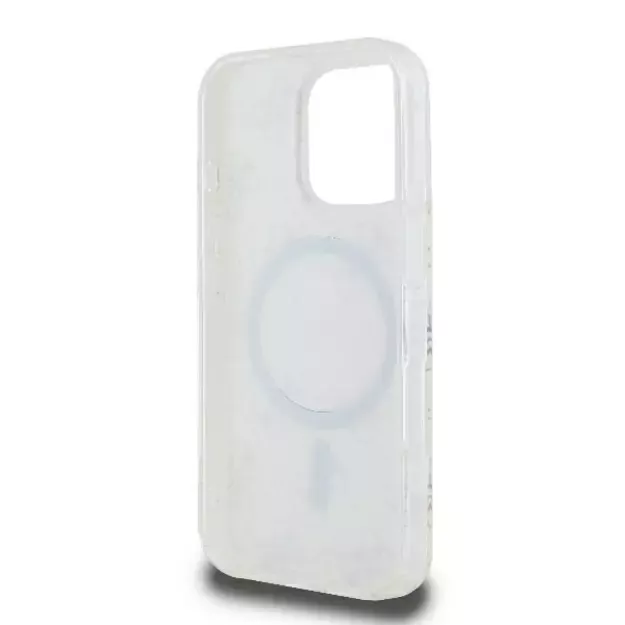 Guess IML 4G Background MagSafe iPhone 16 Pro Case - White 7