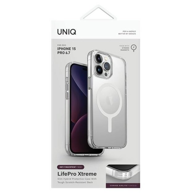 Uniq LifePro Xtreme Magclick Charging case for iPhone 15 Pro Max - transparent 1