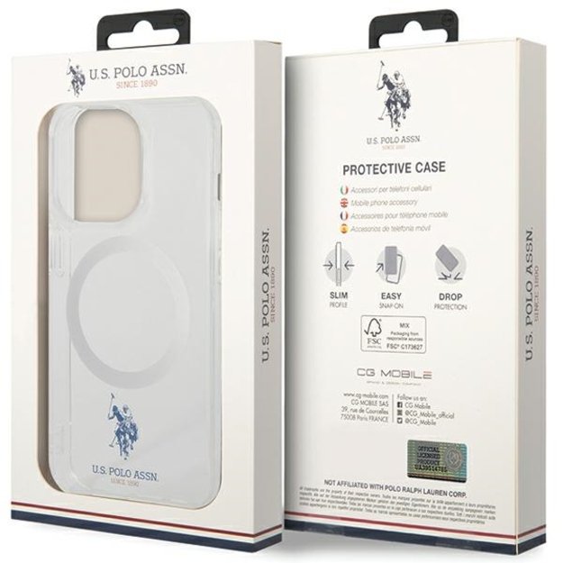 US Polo USHMP15LUCIT iPhone 15 Pro 6.1  transparent MagSafe Collection 7