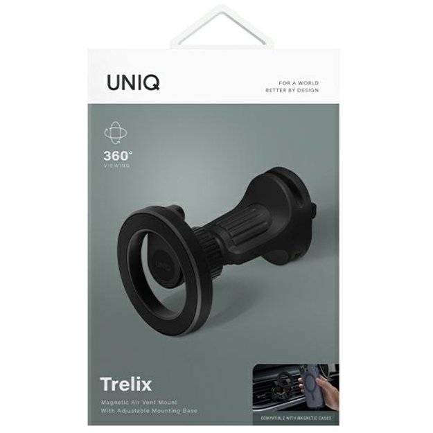 Uniq Trelix Car magnetic car holder for air vent - black 4