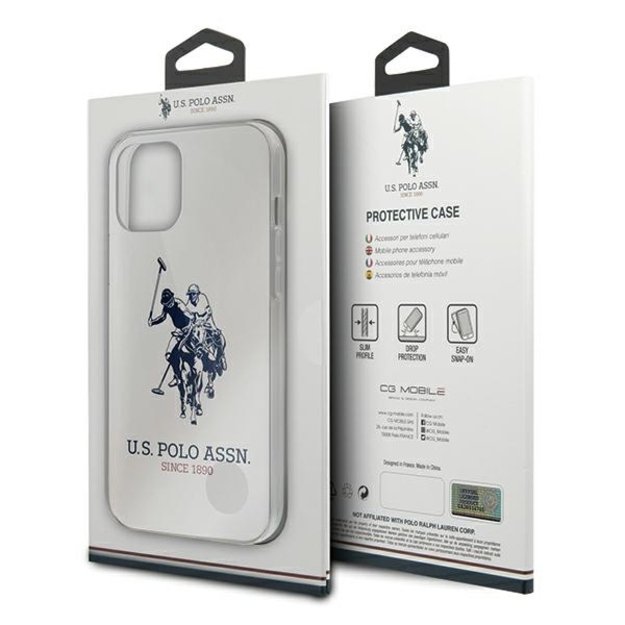 US Polo USHCP12MTPUHRWH iPhone 12/12 Pro 6.1&quot  white Shiny Big Logo 4