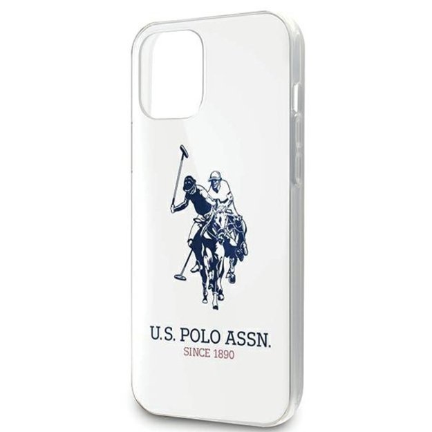 US Polo USHCP12MTPUHRWH iPhone 12/12 Pro 6.1&quot  white Shiny Big Logo 3