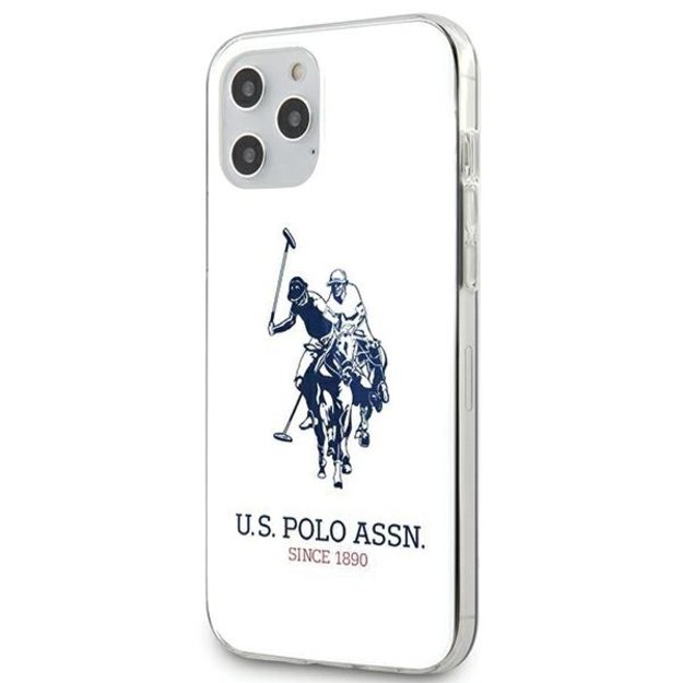 US Polo USHCP12MTPUHRWH iPhone 12/12 Pro 6.1&quot  white Shiny Big Logo 1