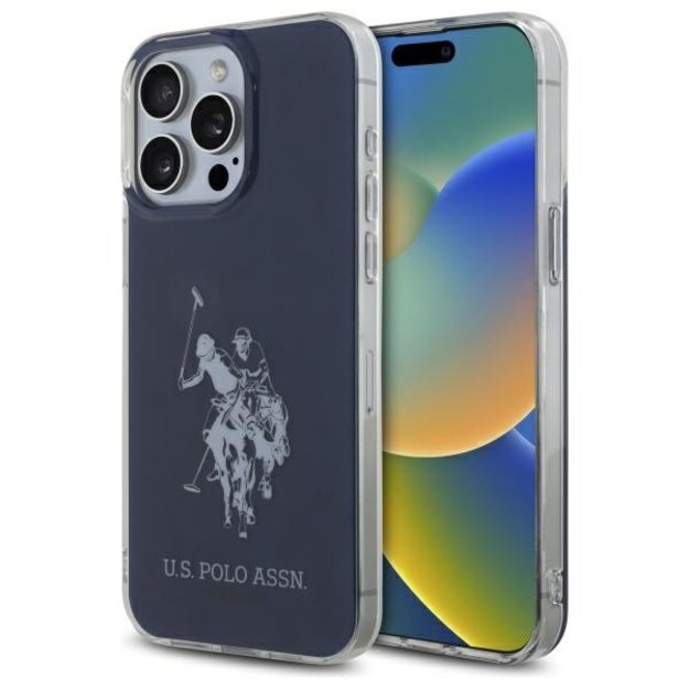 US Polo USHCP15XTPUHRBV iPhone 15 Pro Max 6.7&quot  blue/blue Shiny Big Logo