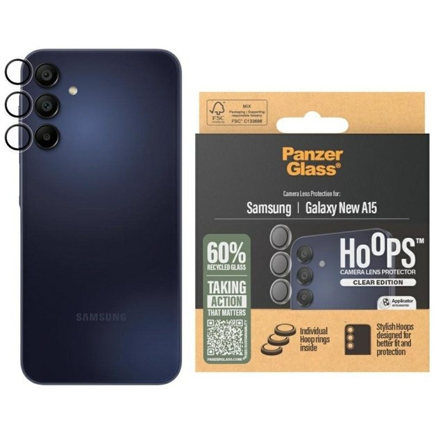 PanzerGlass Hoops Tempered Glass Lens Cover for Samsung Galaxy A16 / A16 5G - Clear