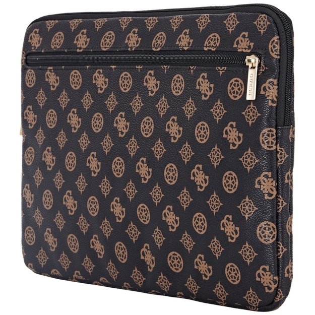 Guess Sleeve Peony Pocket Triangle 14&quot  Laptop Bag - Black 3