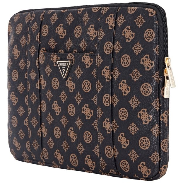 Guess Sleeve Peony Pocket Triangle 14&quot  Laptop Bag - Black 1
