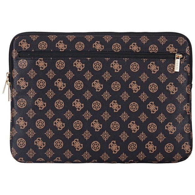 Guess Sleeve Peony Pocket Triangle 14&quot  Laptop Bag - Black 2