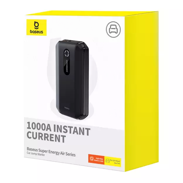 Jumpstarter Baseus Power Starter Booster 10000mAh 12V (1000A / 500A) + Crocodile Cables Black (C00245501113-00) 7