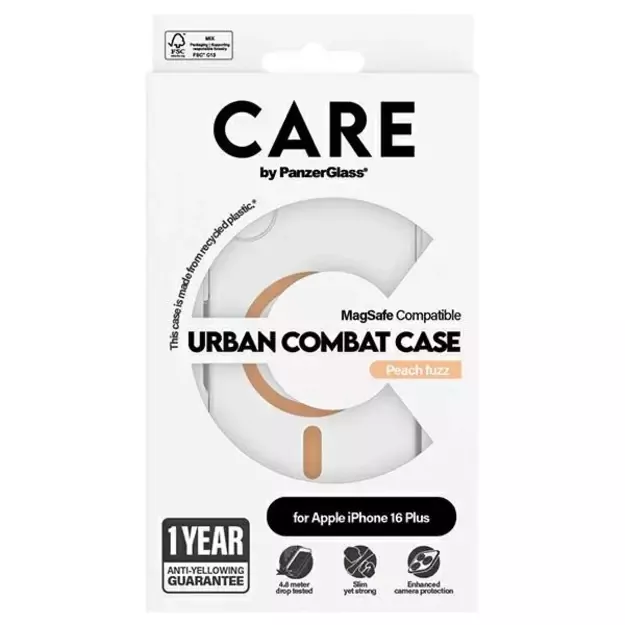 CARE by PanzerGlass Flagship Case iPhone 16 Plus 6.7&quot  peach/peachy MagSafe 1375 3