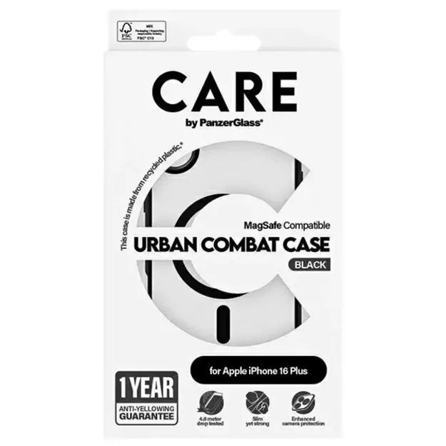 CARE by PanzerGlass Flagship Urban Case MagSafe for iPhone 16 Plus - Clear 2