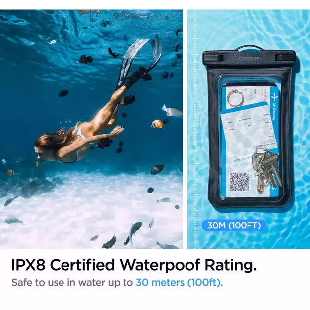 Spigen Spigen Aqua Shield A601 case waterproof IPX8 - black 2 pcs. 24