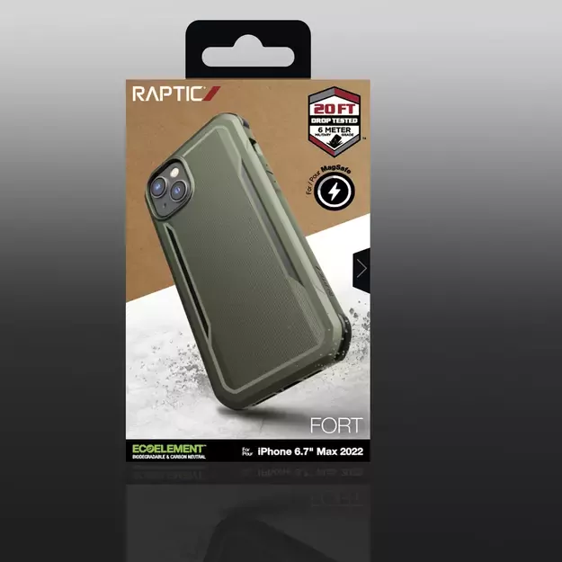 Raptic X-Doria Fort Case iPhone 14 with MagSafe armored cover green 14