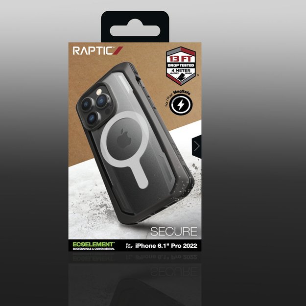 Raptic X-Doria Secure Case for iPhone 14 Pro with MagSafe armored cover black 5