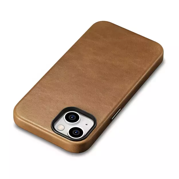 iCarer Oil Wax Premium Leather Case iPhone 14 Plus Magnetic Leather Case with MagSafe Brown (WMI14220703-TN) 13