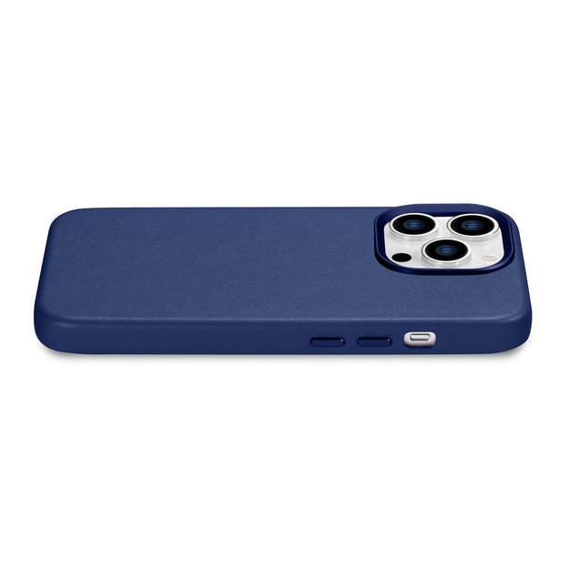 iCarer Case Leather Cover Genuine Leather Case for iPhone 14 Pro Max blue (WMI14220708-BU) (MagSafe compatible) 30