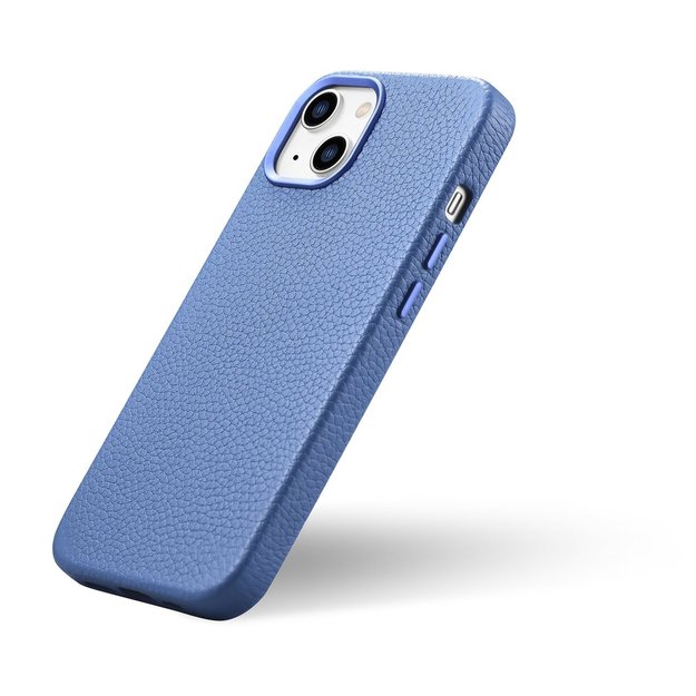 iCarer Litchi Premium Leather Case iPhone 14 Plus Magnetic Leather Case with MagSafe Light Blue (WMI14220711-LB) 28