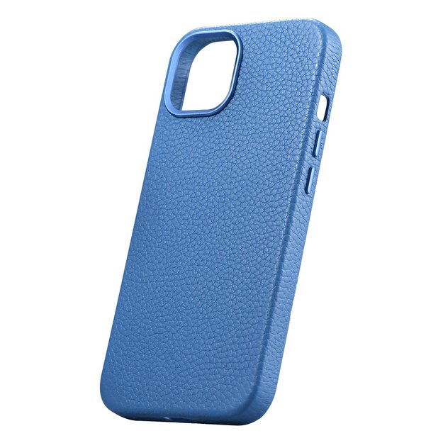 iCarer Litchi Premium Leather Case iPhone 14 Plus Magnetic Leather Case with MagSafe Light Blue (WMI14220711-LB) 27