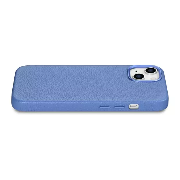 iCarer Litchi Premium Leather Case iPhone 14 Plus Magnetic Leather Case with MagSafe Light Blue (WMI14220711-LB) 9