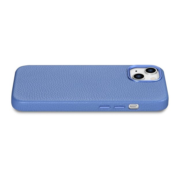 iCarer Litchi Premium Leather Case iPhone 14 Plus Magnetic Leather Case with MagSafe Light Blue (WMI14220711-LB) 30