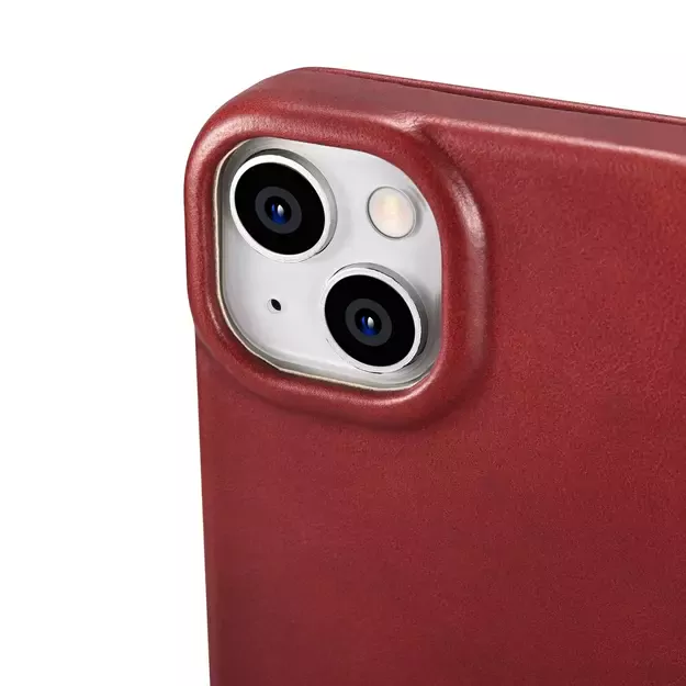 iCarer CE Oil Wax Premium Leather Folio Case iPhone 14 Plus Magnetic Flip Leather Folio Case MagSafe Red (AKI14220707-RD) 30