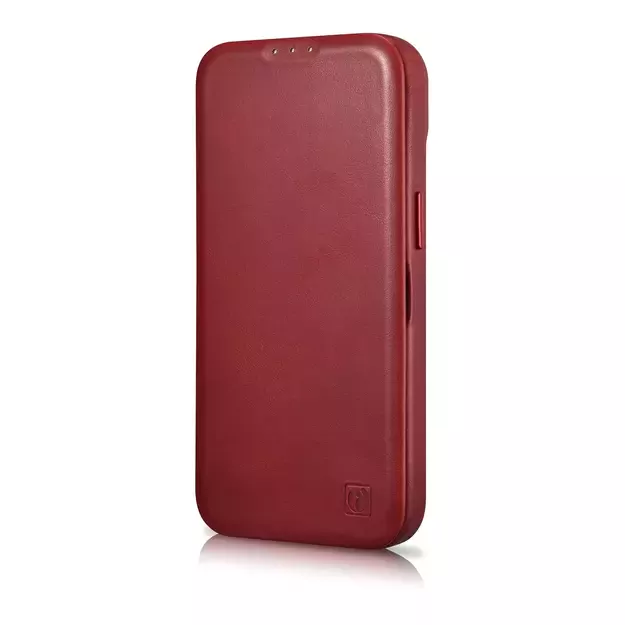 iCarer CE Oil Wax Premium Leather Folio Case iPhone 14 Plus Magnetic Flip Leather Folio Case MagSafe Red (AKI14220707-RD) 20