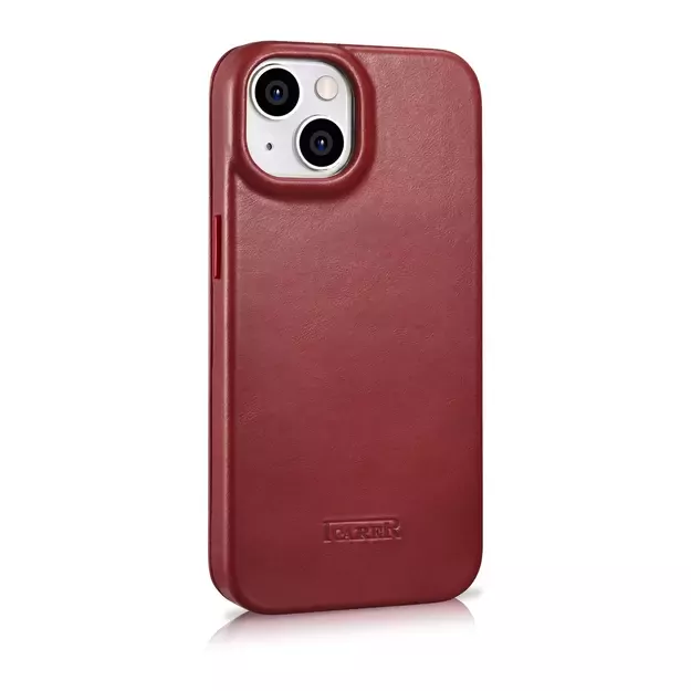 iCarer CE Oil Wax Premium Leather Folio Case iPhone 14 Plus Magnetic Flip Leather Folio Case MagSafe Red (AKI14220707-RD) 12