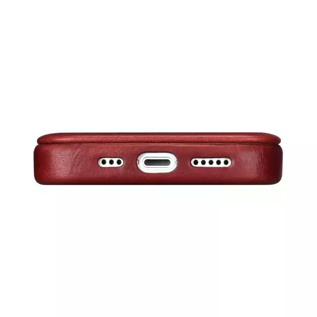 iCarer CE Oil Wax Premium Leather Folio Case iPhone 14 Plus Magnetic Flip Leather Folio Case MagSafe Red (AKI14220707-RD) 28