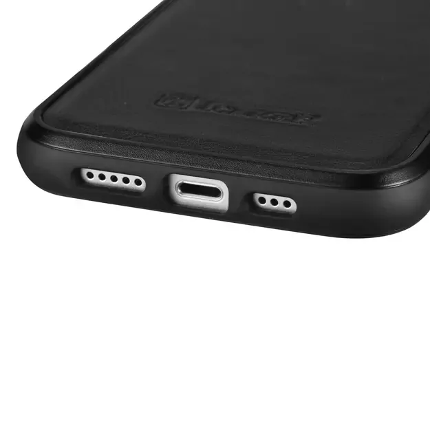 iCarer Leather Oil Wax case covered with natural leather for iPhone 14 Plus black (WMI14220719-BK) 10