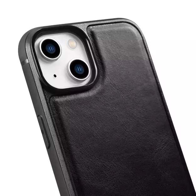 iCarer Leather Oil Wax case covered with natural leather for iPhone 14 Plus black (WMI14220719-BK) 21