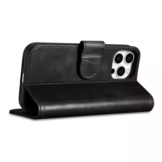 iCarer Oil Wax Wallet Case 2in1 Cover iPhone 14 Pro Leather Flip Cover Anti-RFID black (WMI14220722-BK) 19