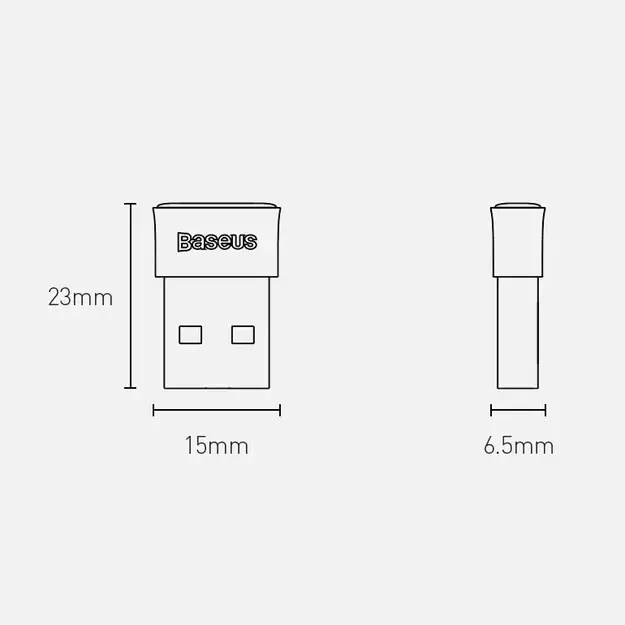 Baseus BA04 mini Bluetooth 5.0 USB adapter receiver transmitter for computer black (ZJBA000001) 22