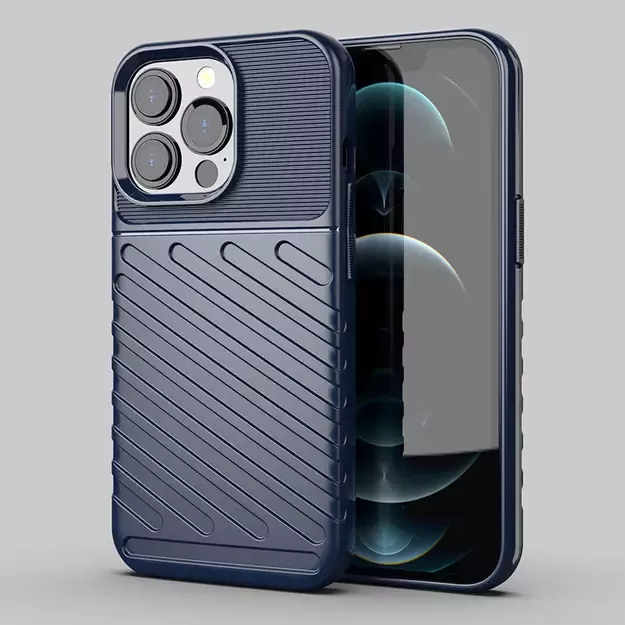 Thunder Case Flexible Tough Rugged Cover TPU Case for iPhone 13 Pro blue 2