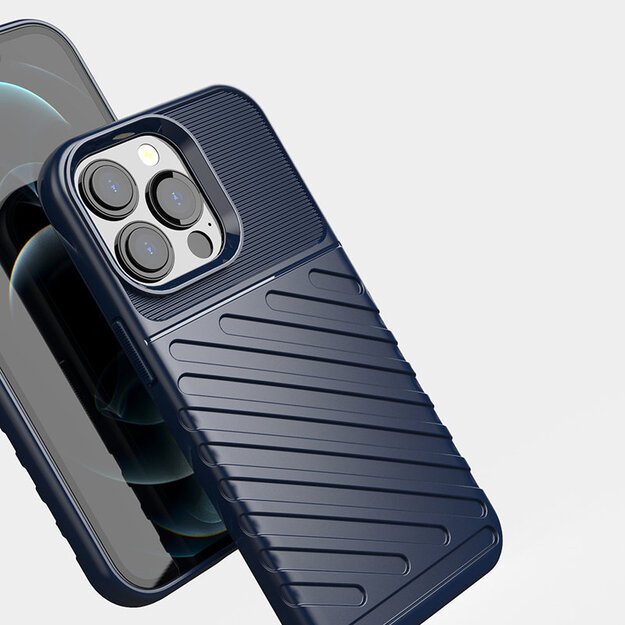 Thunder Case Flexible Tough Rugged Cover TPU Case for iPhone 13 Pro blue 15