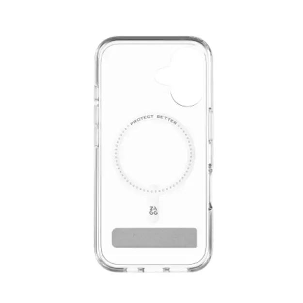 ZAGG Crystal Palace Snap Kickstand MagSafe Case for iPhone 16 - Clear 1