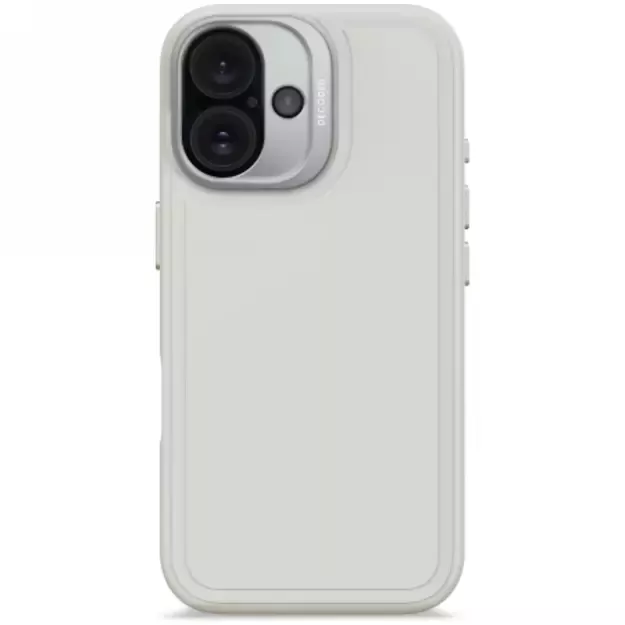 Decoded AntiMicrobial Silicone Stacks Backcover MagSafe Case for iPhone 16 - Gray