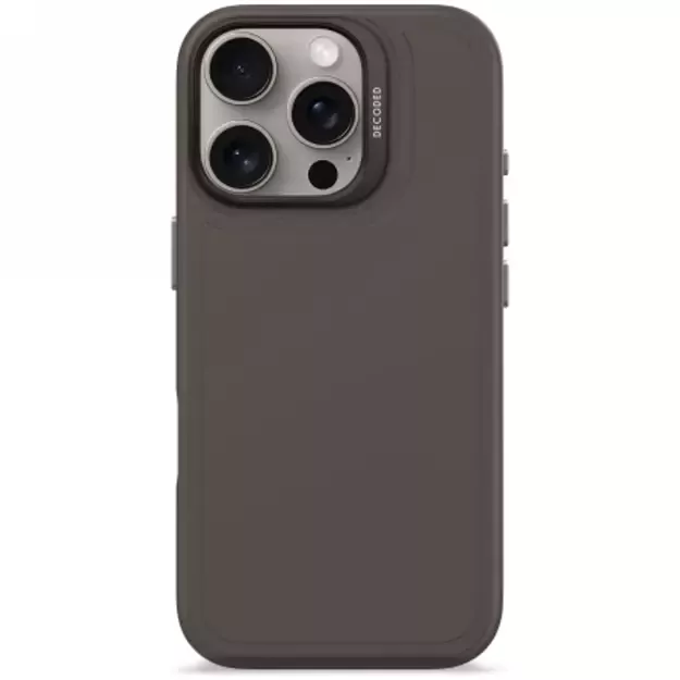 Decoded AntiMicrobial Silicone Stacks Backcover with MagSafe for iPhone 16 Pro - Dark Brown