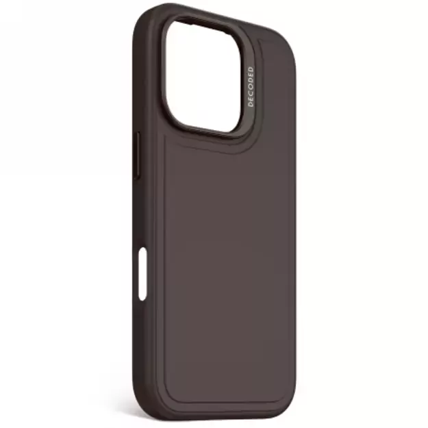 Decoded AntiMicrobial Silicone Stacks Backcover with MagSafe for iPhone 16 Pro - Dark Brown 1