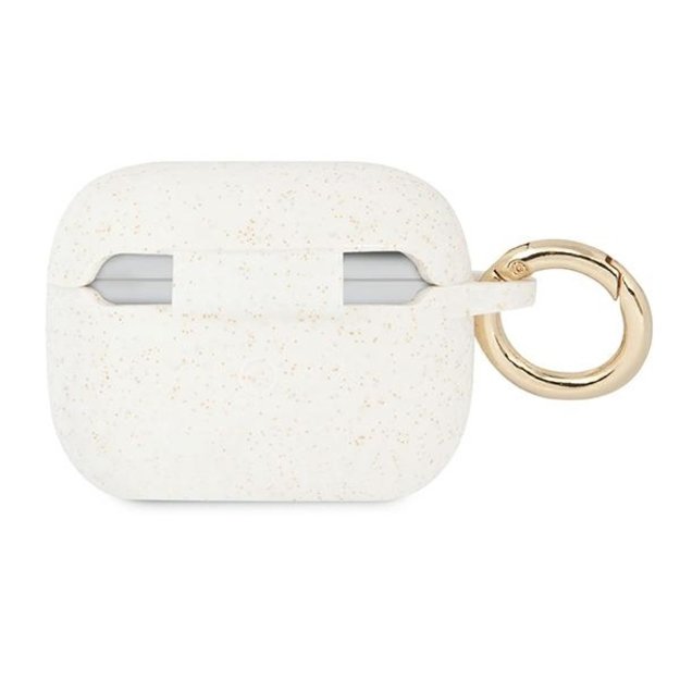 Guess GUAPSGGEH AirPods Pro cover white/white Silicone Glitter 3
