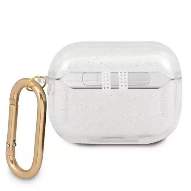 Guess GUAPUCG4GT AirPods Pro cover Transparent Glitter Collection 1