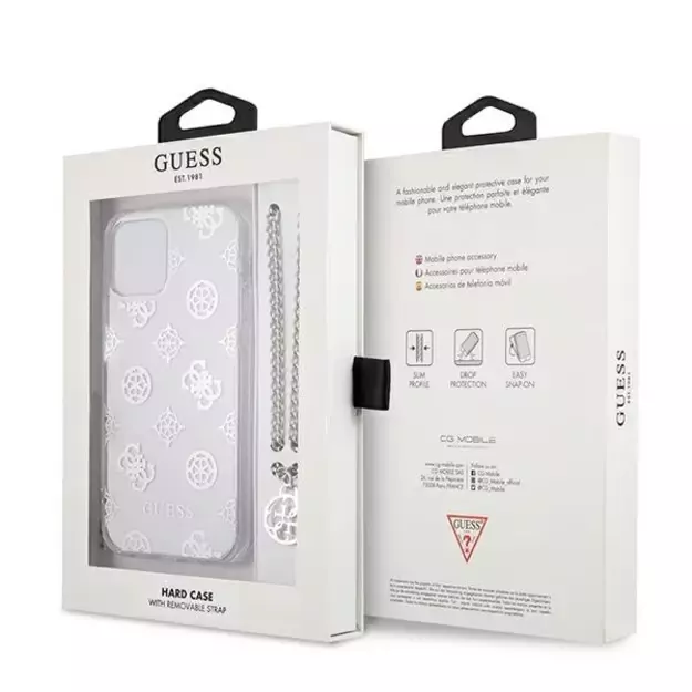 Guess GUHCP12LKSPESI iPhone 12 Pro Max 6.7&quot  silver/silver hardcase Peony Chain Collection 7