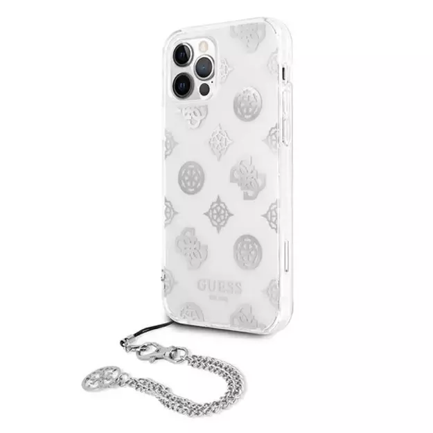 Guess GUHCP12LKSPESI iPhone 12 Pro Max 6.7&quot  silver/silver hardcase Peony Chain Collection 1