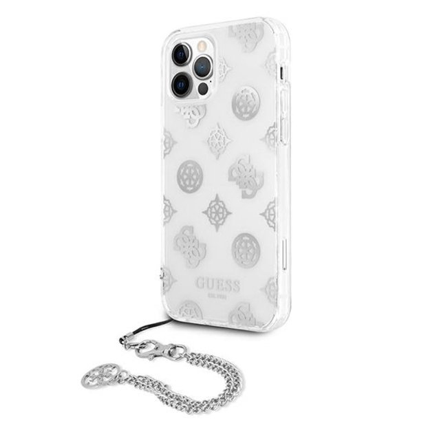 Guess GUHCP12LKSPESI iPhone 12 Pro Max 6.7&quot  silver/silver hardcase Peony Chain Collection 8