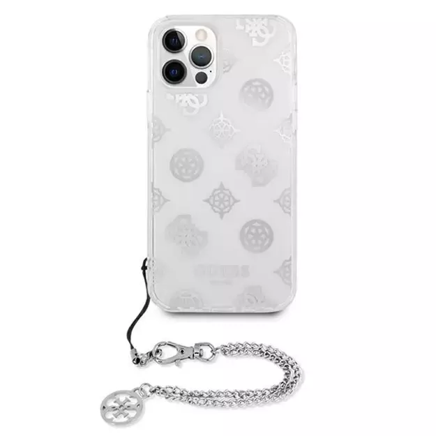 Guess GUHCP12LKSPESI iPhone 12 Pro Max 6.7&quot  silver/silver hardcase Peony Chain Collection 2