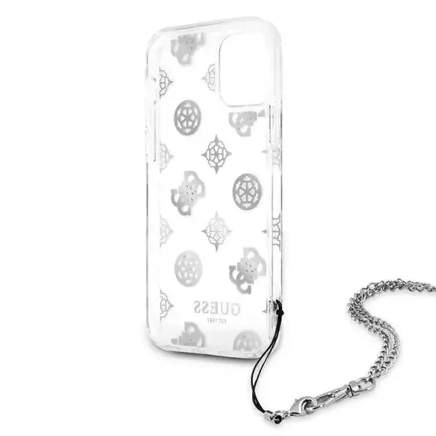Guess GUHCP12LKSPESI iPhone 12 Pro Max 6.7&quot  silver/silver hardcase Peony Chain Collection 6