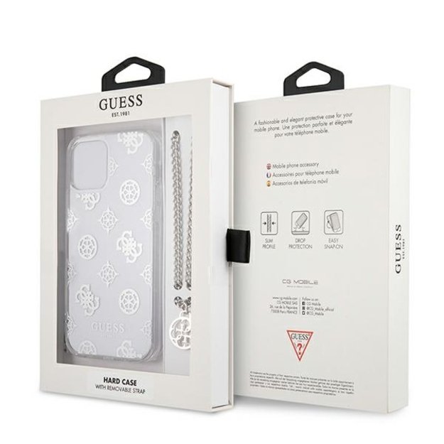 Guess GUHCP12LKSPESI iPhone 12 Pro Max 6.7&quot  silver/silver hardcase Peony Chain Collection 14