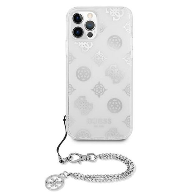 Guess GUHCP12LKSPESI iPhone 12 Pro Max 6.7&quot  silver/silver hardcase Peony Chain Collection 9