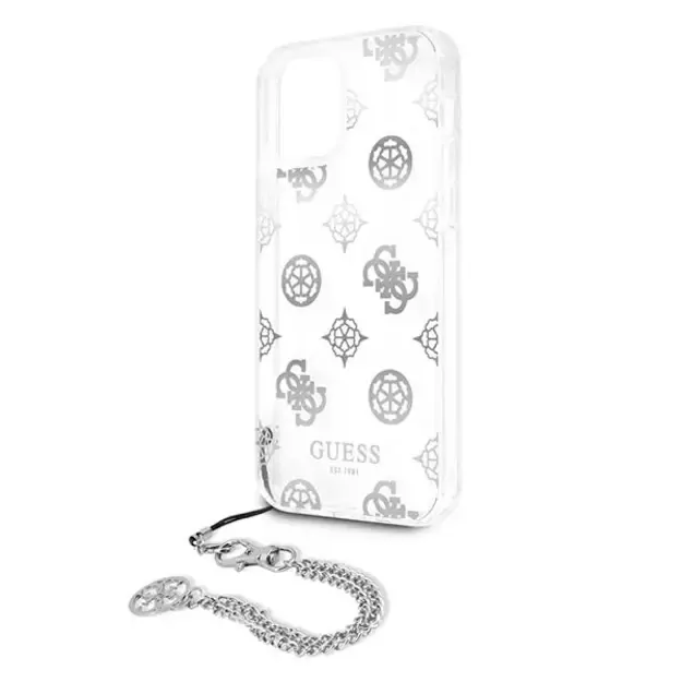 Guess GUHCP12LKSPESI iPhone 12 Pro Max 6.7&quot  silver/silver hardcase Peony Chain Collection 5