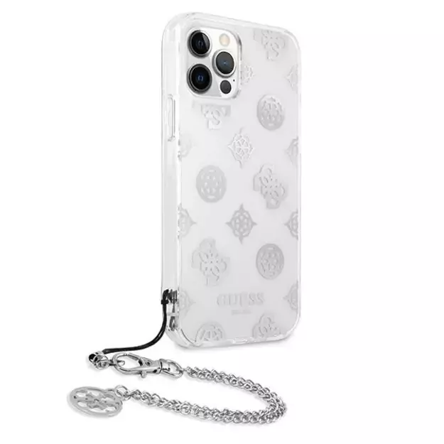 Guess GUHCP12LKSPESI iPhone 12 Pro Max 6.7&quot  silver/silver hardcase Peony Chain Collection 3