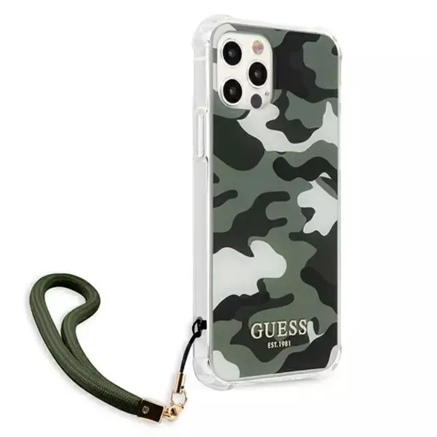 Guess GUHCP12MKSARKA iPhone 12/12 Pro 6.1&quot  green/khaki hardcase Camo Collection 3